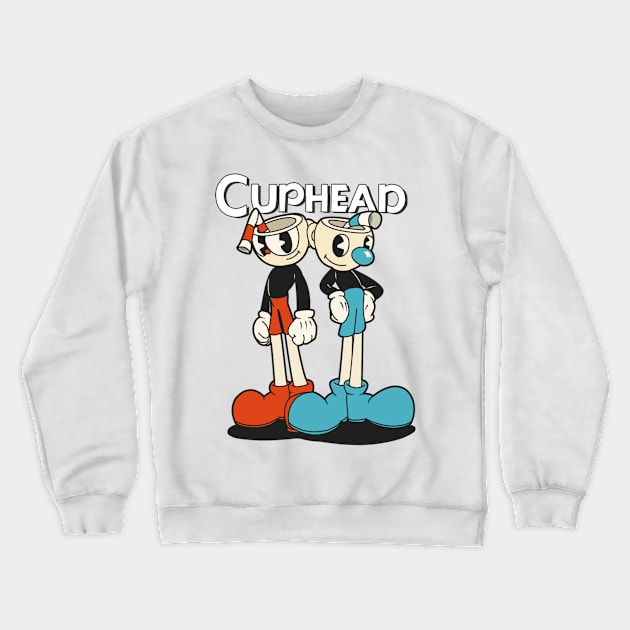 Cuphead and Mugman Crewneck Sweatshirt by TeeDraw